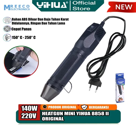 Yihua 8858 II Mini Heat Gun Electric Hot Gun Air Shrink Vinyl DIY 140W