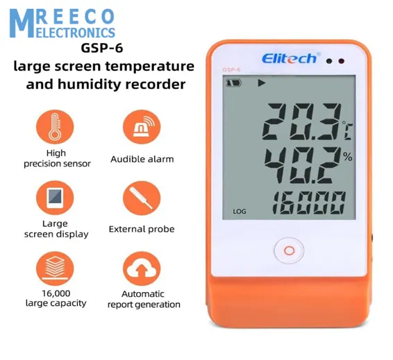 Elitech GSP-6 Digital Temperature and Humidity Data logger