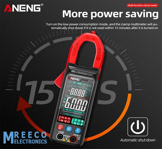 ANENG ST212 Digital DC/AC Clamp Meter Current 400A Amp Multimeter Large Color Screen