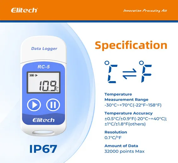 RC-5 Temperature Data Logger Multi-Use USB Temperature Recorder Elitech in Pakistan