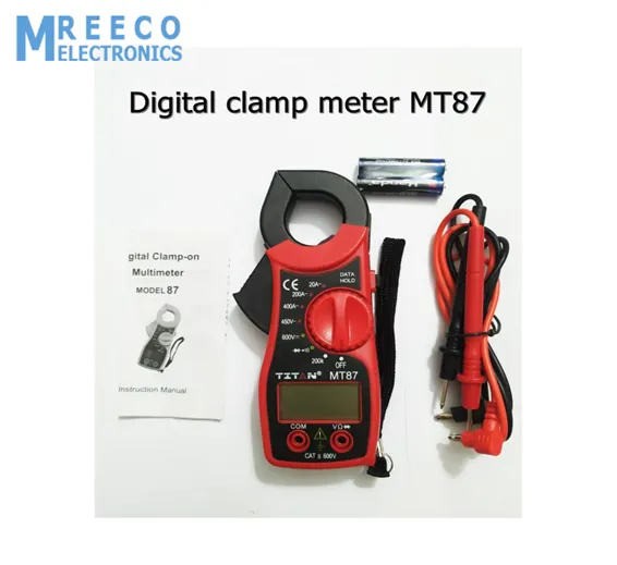Titan MT87 Portable Digital Clamp Meter Multimeter Ammeter With Measurement AC/DC Voltage (AC Current) Tester Multi-test Resistance