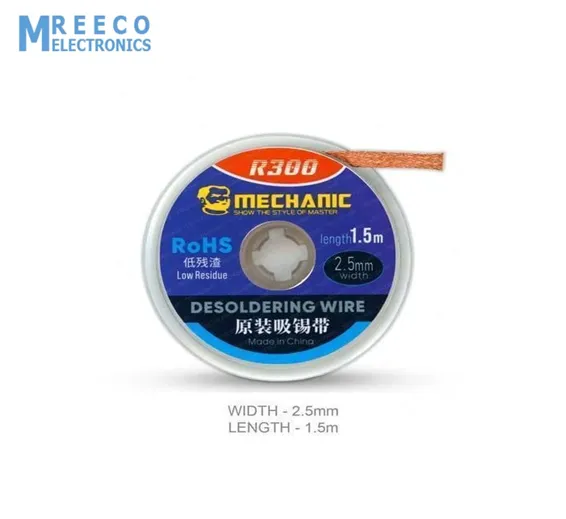 MECHANIC Desoldering Wire R300 1.5M 2.5MM BGA Welding Desoldering Wick Braid Tin